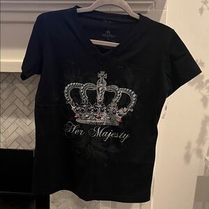 Disney Black V-Neck T-Shirt